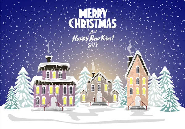 neşeli Noel kartı. vektör çizim. Yeni Yılınız Kutlu Olsun