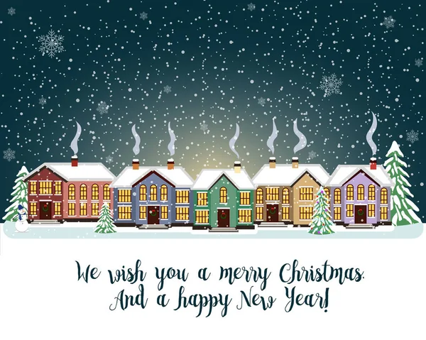 neşeli Noel kartı. vektör çizim. Yeni Yılınız Kutlu Olsun