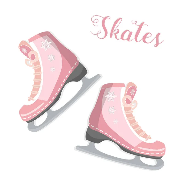 Patines imaginados sobre fondo blanco . — Vector de stock