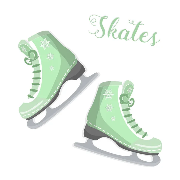 흰색 바탕에 스케이트를 생각. — 스톡 벡터