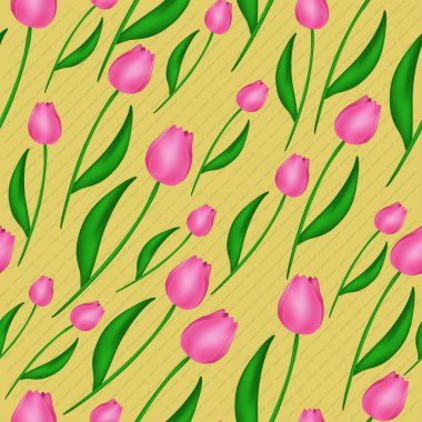 Lale ile sorunsuz arka plan. Desen.