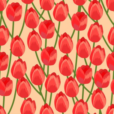 Lale ile sorunsuz arka plan. Desen.