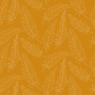 Sorunsuz geçmiş vintage oyma tüyler. Desen. Renkli bir arka plan beyaz tüyler.