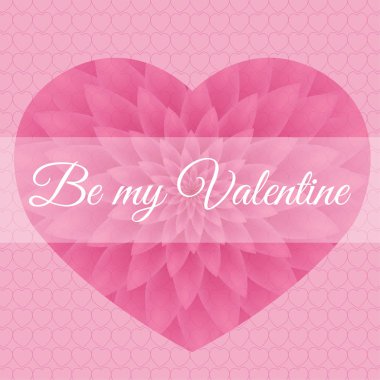 My Valentine - güzel tebrik kartı ile pembe krizantem arka planda olmak.