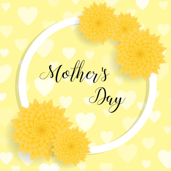 Karte Muttertag, mit einem Hintergrund der Herzen. — Stockvektor