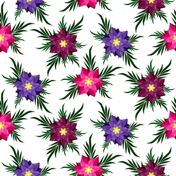 Çiçekler beyaz bir arka planda kesintisiz arka plan.