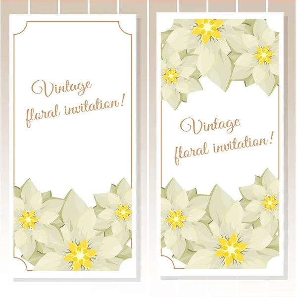 Convite floral vintage romântico. Casamento, casamento, noiva, aniversário, dia dos namorados . — Vetor de Stock