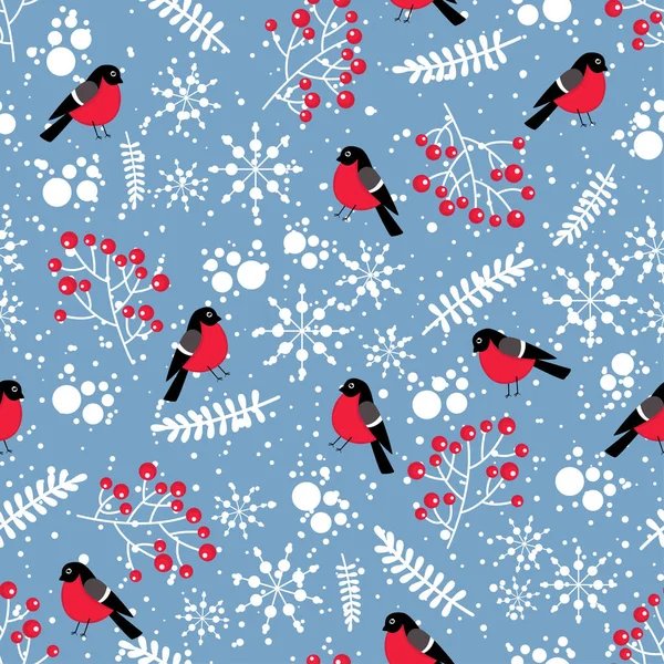 Kış öğeleri sorunsuz kökenli. Bullfinches deseni