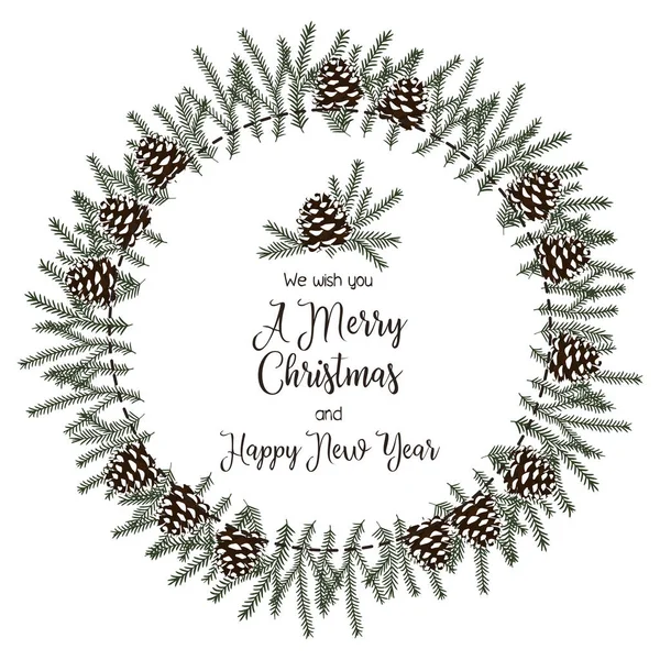 Çam kozalakları ve çam dalları ile Noel çelenk