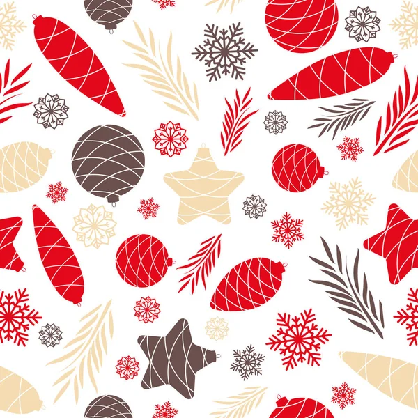 İyi Bayramlar. Noel ağacı oyuncaklar ile sorunsuz arka plan. Desen