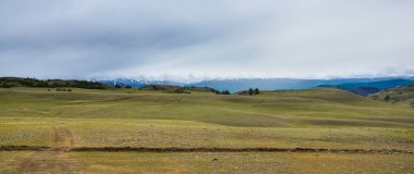 Altay Dağları panorama manzara.