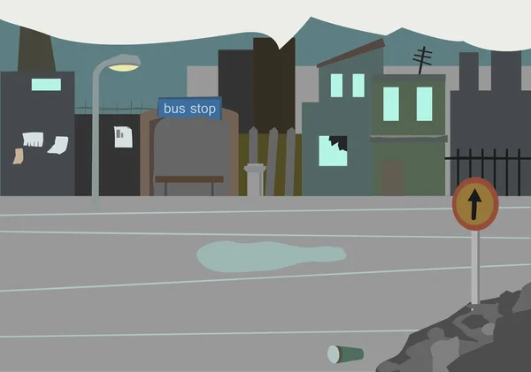 Terk edilmiş kirli sokak 