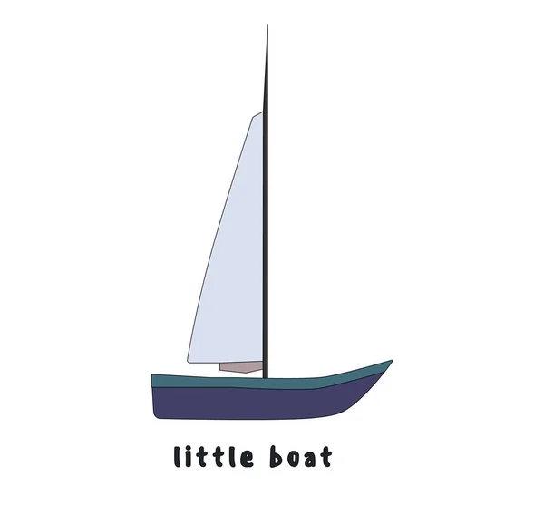 Küçük tekne illüstrasyon