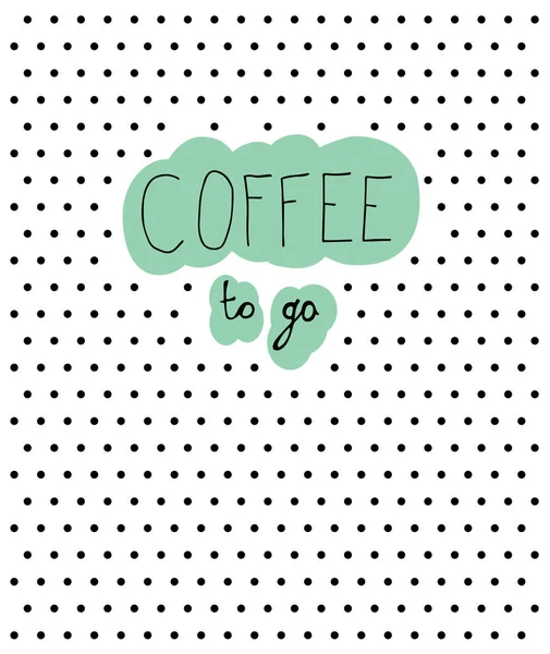 Kahve. Handdrawn metin.