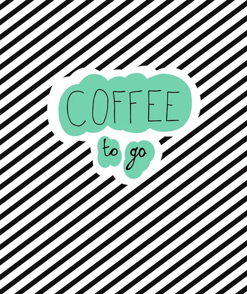 Kahve. Handdrawn metin.