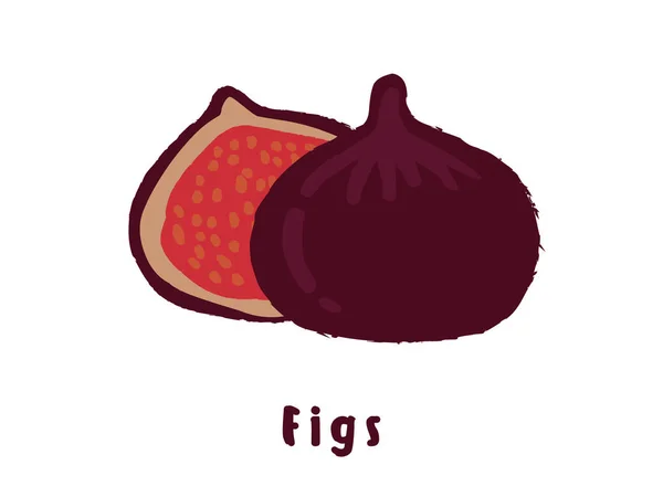 İncir. Meyve simgesi. Resimde. Alt stilin. Komik. Küçük resim.