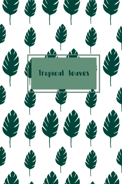 Tropikal desen bırakır. Sorunsuz. Basit. Yaprak. Koyu yeşil yaprakları.