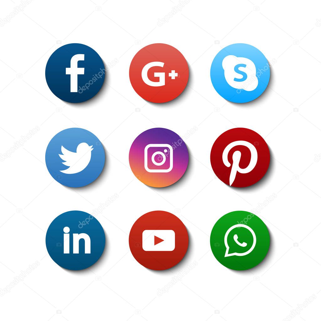 Icons for social networking.
