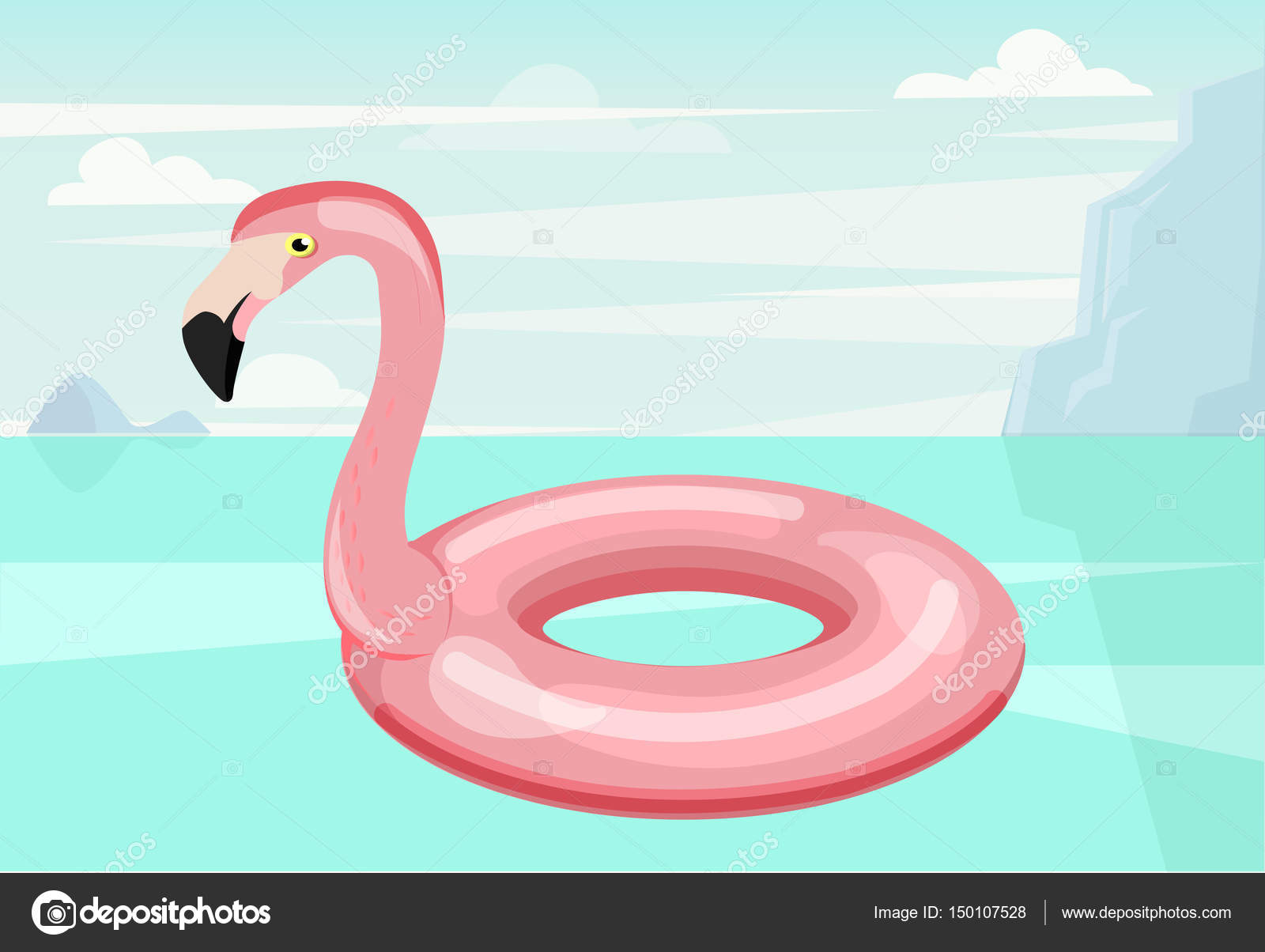 flamingo swim ring