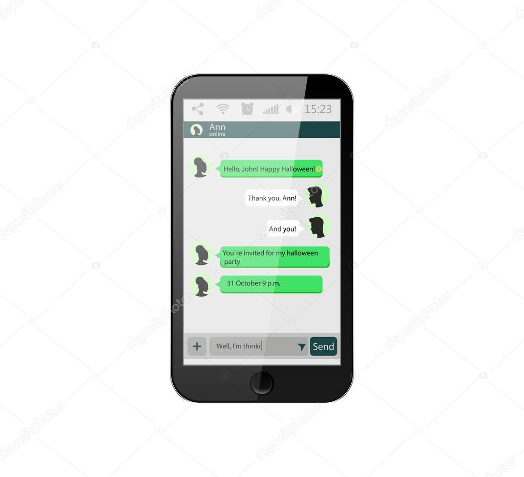 Download Vector: ventana whatsapp | Teléfono móvil. Ilustración de ...