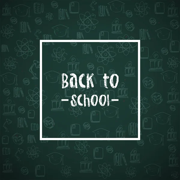 Back to school background. Vector illustration. Grunge texture. Doodle style icons. Back to school wallpaper. — Stock Vector