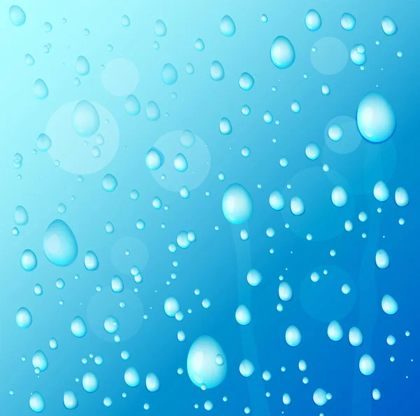 Realistische waterdruppels. Vectorillustratie. Transparante waterdruppels geïsoleerd. — Stockvector