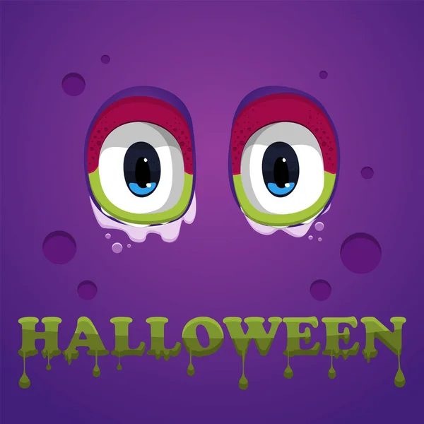 Fondo de Halloween. Icono de monstruo plano de Halloween. Vector, eps10 . — Vector de stock