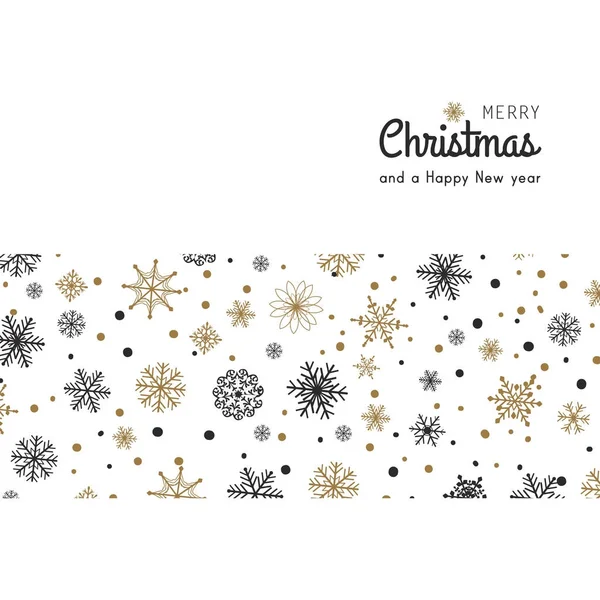 Fondo de Navidad con copos de nieve. Vector . — Vector de stock