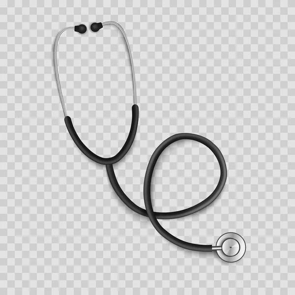 Stethoscoop geïsoleerde realistische pictogram. Vectorillustratie. — Stockvector