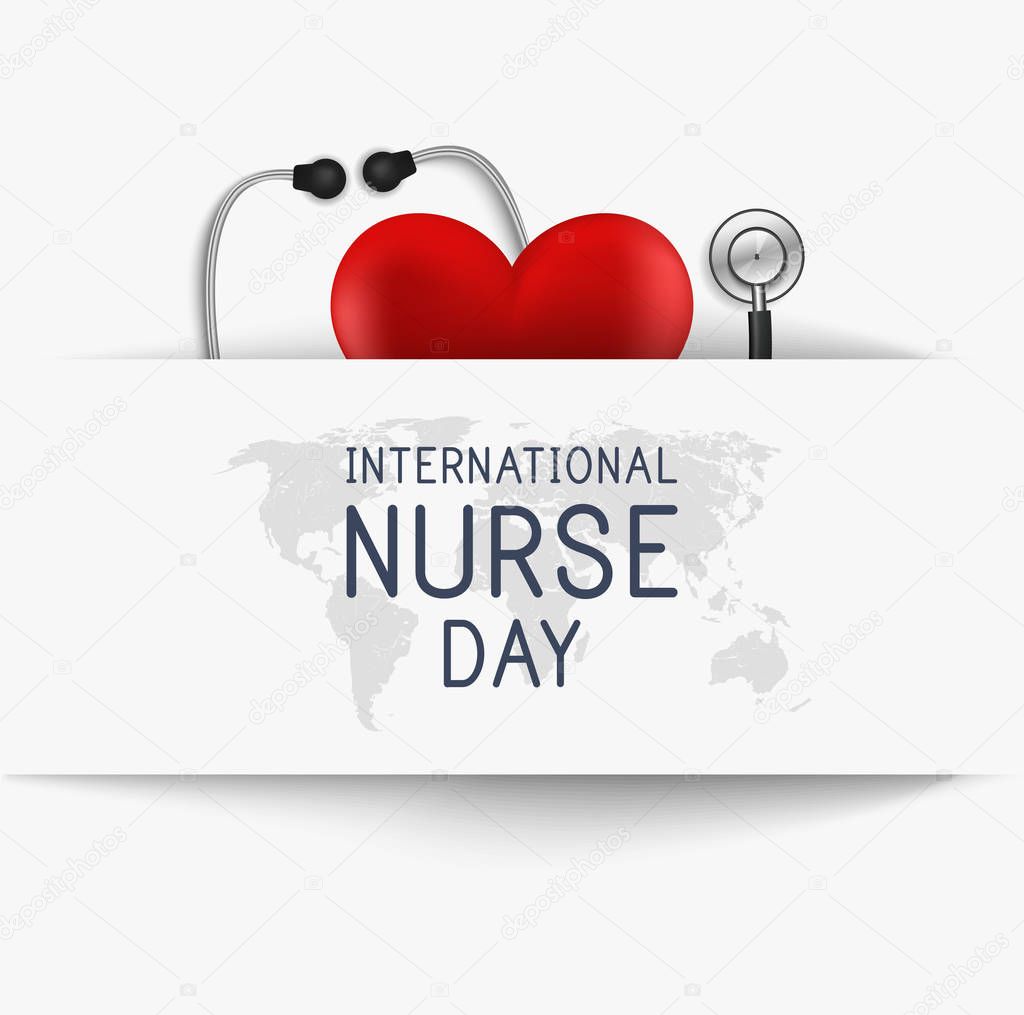 International nurse day. Medical background. Vector