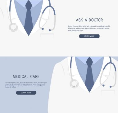 Doktor kapatın. Tıbbi geçmişi. Vektör