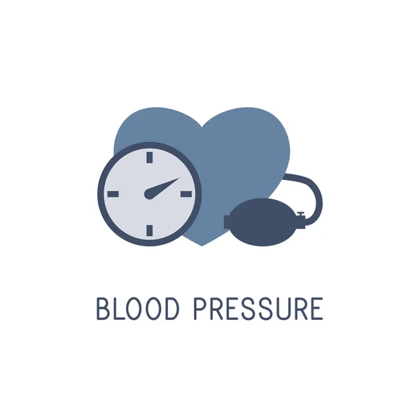 Blutdruck Medizinische Ikone Isoliert Auf Weiß Vektorillustration — Stockvektor