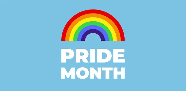 Πολύχρωμο Ουράνιο Τόξο Μήνα Υπερηφάνειας Lgbt Pride Banner Διάνυσμα — Διανυσματικό Αρχείο