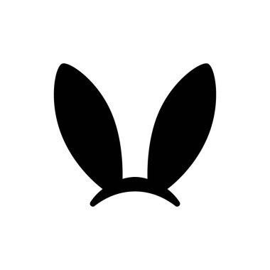 Tavşan Kulak. Tavşan kulağı ikonu. İzole Vektör illüstrasyonu