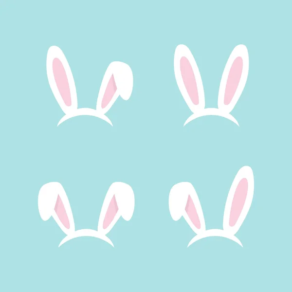 Tavşan kulaklı. Paskalya Tavşanı maskesi. Vektör — Stok Vektör