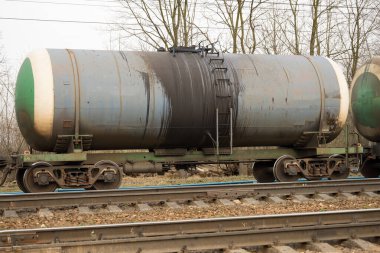 Tank kargo demiryolunun petrol nakliye treni