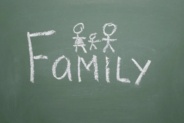 Inscription Chalk Blackboard Family — Stock Photo, Image