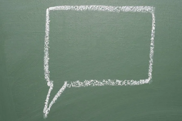 Drawing in chalk on a school blackboard message box