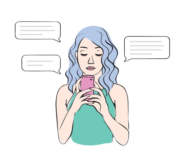 Заробіток по телефону з онлайн розмовою — стоковий вектор