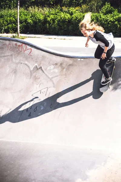 Skatepark pratik kaykay — Stok fotoğraf