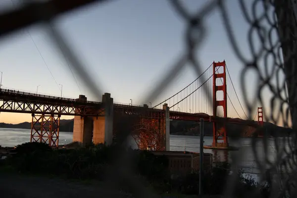 Paisagem Golden Gate Bridge Nascer Sol — Fotografia de Stock