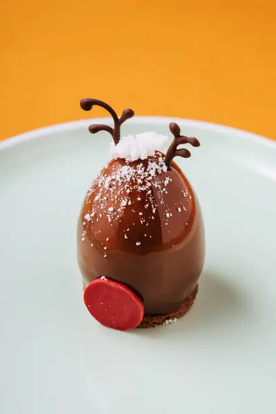 Cute Christmas Dessert Plate — Stock Photo, Image