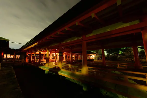 Illuminated Shrine Summer Evening — Stock Photo, Image