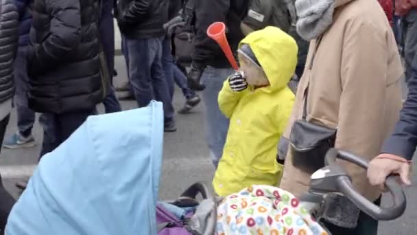 Demonstration gegen Ceta, ttip — Stockvideo