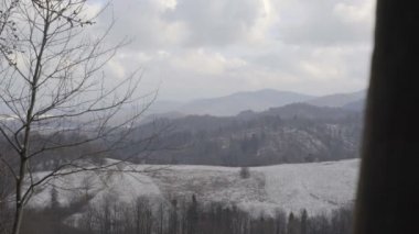 Kış manzara Karpat Dağları