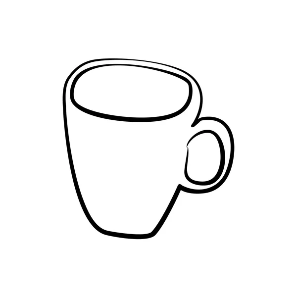 Handgezeichnete Tasse Vektor Illustration — Stockvektor