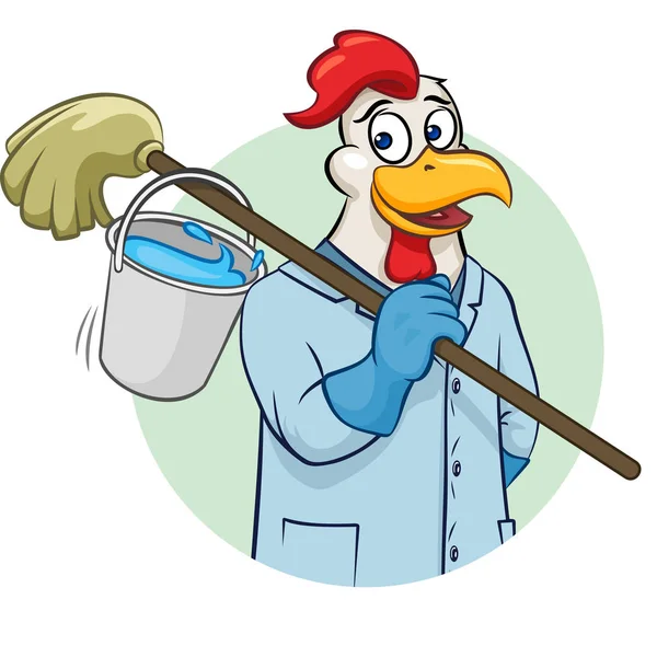 Rooser Cleaner Vektor Illustration — Stockvektor