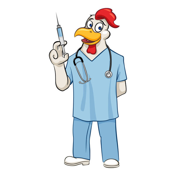 Rooser doctor anesthetist vector illustration