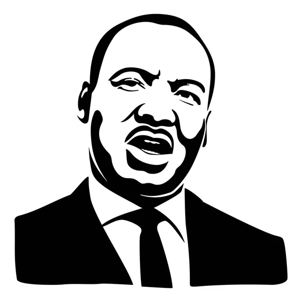 Retrato de Martin Luther King — Vector de stock