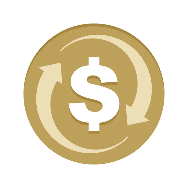 Argent Remise en argent icône d'or — Image vectorielle